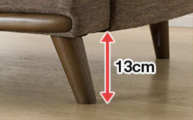 ニトリのソファコウテイ3布張りのメリットは脚高