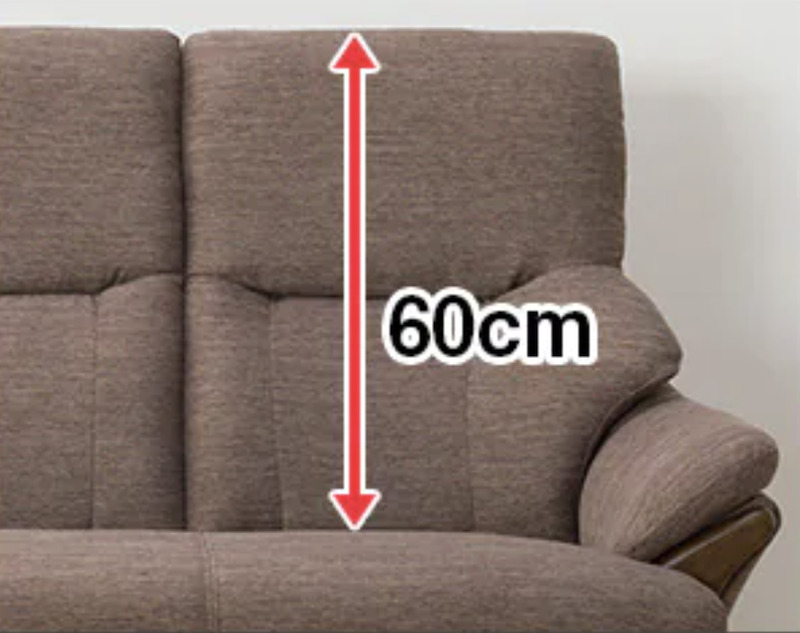 ニトリのソファコウテイ3布張りのメリットはハイバック